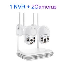 쇼뱅 야간 감시장비Techage-8CH 3MP PT 무선 보안 키트 방수 인간 감지 CCTV 비디오 기록 Wifi 보안 카메, 01 8CH and 2 Cameras_03 2T, 1개