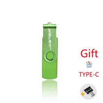 JASTER-고속 USB 플래시 드라이브 OTG 펜 안드로이드 마이크로/PC 비즈니스 선물용 64gb 32gb 스틱 회전식, 06 green_03 16GB