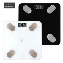 블루투스 스마트 체중계 180kg 배터리 잔량 표시 스마트폰 연동 App, VK-S1화이트