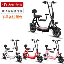 접이식 미니 전기 자전거 2인용 전기자전거, 48V, 패밀리/10Ah/약 45km항속/비고컬러