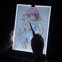 LED 드로잉패드 그림태블릿 웹툰그리기 A4 3단 밝기