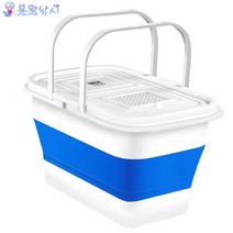 [용왕낚시] 접이식 두레박 살림통 접이식 바칸 접이식 새우 살림통 생새우 쿨러 낚시바칸 살림통, 13L 다용도 접이식 낚시 두레박