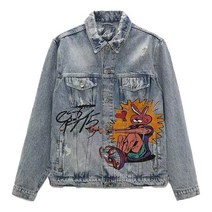 남자 힙합 스트릿 청자켓 데님 레트로 오버핏 셔츠 홍대