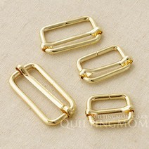 퀼팅맘 가방장식 악세사리 연결고리 O D링 키링 키홀더모음, 사각조리개 [골드] 38mm (6개)