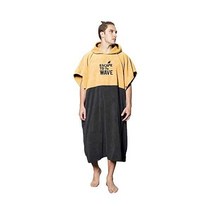 Vulken 엑스트라 라지 옐로우 두꺼운 후드 비치 타올 체인지 로브. 대중의 쉬운 변화를위한 서핑 판초 남자. 해변 수영장 호수 워터 파크를 위한 빠른 건조 극세사 타월. L X