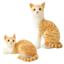TCR 리얼 고양이 인형 3D 피규어 엄마와 아들 세트 애착인형 고양이쿠션, 치즈냥이 세트(엄마와 아들)