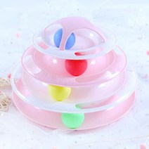 반려묘 반려견 움직이는 자동 리모컨 장난감레벨 고양이 타워 훈련 놀이 판 새끼 고양이, 협력사, 4레벨 핑크 w