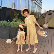 쉬폰 플라워 빅사이즈 엄마랑딸커플룩 여름 쉬폰 플라워 원피스