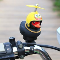 차량용자전거 큐트 어린오리 기 수반 블랙 헬멧 고추잠자리 배터리 전동 바이크 장식 2516371205, (스폰지밥 )결박함 돈을 휴대함