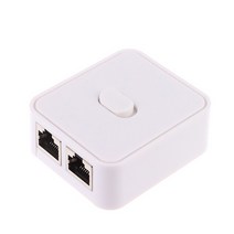 랜선분배기 기가비트 네트워크 스위치 박스 선택기 전원 프리 양방향 어댑터 커넥터 RJ45 CAT 5/6 LAN 허브 2 포트, [01] WHITE