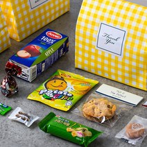 미니쿠키 간식답례품(르뱅쿠키+과자8종세트)포장 돌 잔치 시보해제 결혼 스승의날 승진턱 퇴사 선물 청첩장 환갑 조문 웨딩 단체, 24GY_꽉 담은 실속간식 수제쿠키세트