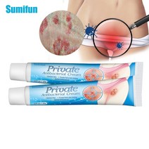 Sumifun 은밀한 부분 가려움 방지 크림 남녀공용 친밀한 지역 허브 항균 연고 질 냄새 제거 스킨 케어 2 개, 상자 없는 2pcs, 1개