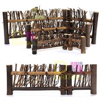 대나무 싸리 울타리 2단 M (싸리발 일식요리 나무소품 미니발 인테리어장식), 약24x7cm