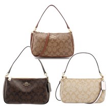 코치 탑핸들 파우치 인 시그니쳐 F58321