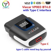 부품 Viecar ELM327 BT4.0 VP001 VP002 VP003 VP004 VP005 VP006 OBD2 WIFI 자동차 진단 PIC18F25K80 BT5.0 안드로이드/, [05] VP003 BT4.0 TypeC, 05 VP003 BT4.0 Type-C
