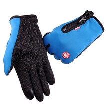 Winter Gloves For Men Touchscreen Warm Outdoor Cycling Driving Motorcycle Cold Non-Slip, [02] 파란