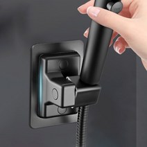 무타공 각도조절 스퀘어 샤워기 홀더 거치대, 각도조절 스퀘어 샤워기홀더 실버, 1개