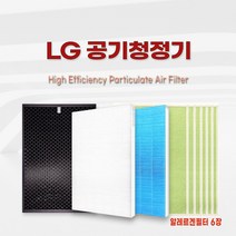 (호환) LG 공기청정기 필터 LA-R119SW, H13헤파1+탈취1+카테킨6 / SET, H13헤파필터