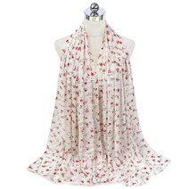 히잡 이슬람 스카프 무슬림 부르카 히잡 새로운 여성 hijabs 패션 꽃 인쇄 쉬폰 얇은 명주 그물 스카프 숙녀 베일 femme musulman 목도리 hijab