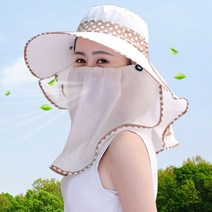 햇빛 차단 일모자 여성 자외선 차단 농사모자 썬캡 과수원, 고급형 브라운