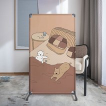 인테리어 경량 칸막이 가벽 파티션 분할 패브릭 천 가림막 현관 심플 만화 고양이 조립 귀여운, 캣츠F100*180