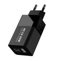 프라임큐 65W 초고속 PPS 3포트 PD3.0 가정용 충전기, 블랙, 1개