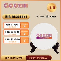치과성분 치아미백 셀프치아미백제 Goozir CAD CAM CNC 치과 용 지르코니아 블록 SHT 다층 Dics 5 축 밀링, 05 98 x 16 mm B1