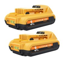 디월트배터리 Dewalt DCB200 용 교체 20V DCB101 DCB115 듀얼 3500MAH, 2.2PCS