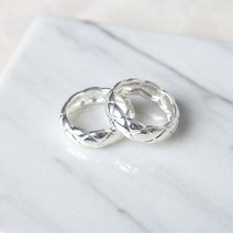 고급 순은 퀼팅 사선 체크반지 은반지 퀼트문양 검지 중지 반지