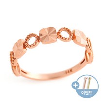 [비앤비골드]14K18K 사각 원형 로렛트 반지 SRS32791