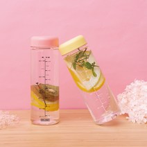 어썸 마이보틀 트라이탄 내열 눈금 용량 보틀 500ml 2P, 화이트, 메탈캡, 실버