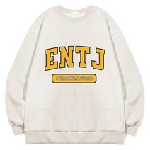 글래드블리스 남여공용 MBTI S특기모 오버핏 맨투맨 티셔츠_오트밀(옐로우)