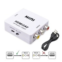 HDMI-RCA 컨버터 호환 AV/CVBS L/R 오디오 비디오 셋톱 박스 업 스케일러 1080P 미니 HD2AV 지원 NTSC PAL 출력 HD to AV