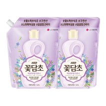 [엘지생활건강] 샤프란 꽃담초 섬유유연제 라벤더 리필 1.6L x 2개, 1세트