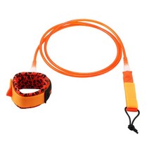 롱보드 서핑보드 수상 스키를 위해 조절 가능한 손잡이가 있는 경량의 서핑 가죽끈, TPU, 오렌지 6피트