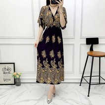 인견원피스 엄마옷 여성 여름 50대 중년 롱원피스 루즈핏