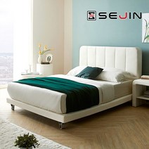 세진침대 비엔나 투매트리스 침대 프레임만SS, 모카그레이