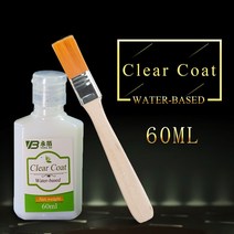 금박 장식 포장 접착제 시트 공예 종이 분말 홈 인테리어 60ml 수성 및 광택 브러시, [03] clear coat