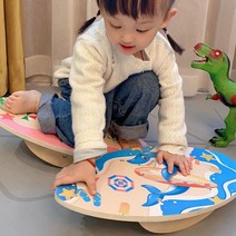 원목 밸런스 보드 시소 감각통합 운동 균형 특수체육 심리운동 교구 작업치료 활동, 분홍