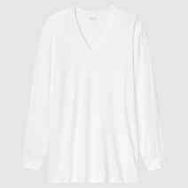 441622 일본 유니클로 히트텍 V넥 T 9부슬리브