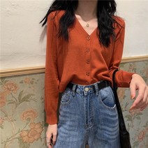 여성 루즈핏 니트 가디건 하늘비즈 C31 P553V781