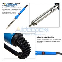 납땜기 미니 땜 인두 온도 조절 가능 전기 재 작업 스테이션 핸들 열 연필 용접 수리 도구 60W, 03 60W_02 EU