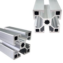 알루미늄 프로파일 실버 가공 절단 4040 100mm ~ 1000mm, 홀 가공