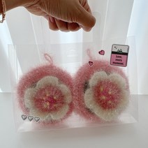 루쓰리빙 손잡이 케이스 쇼핑백 답례품 구디백 어린이집 선물 포장 떡 간식, 반투명 손잡이 케이스