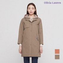 올리비아로렌 아울렛 이월 봄 밴드넥 후드 베스트 탈부착 트렌치코트 VOBEBWS1111
