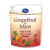 무궁화 친환경주방세제 자몽앤민트(리필)1.2L 4개