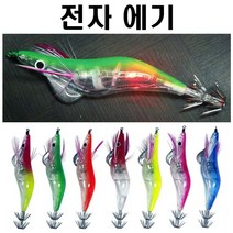 가네시마 전자에기 쭈꾸미 루어 에깅 왕눈이 집어등 오징어채비, 무지개, 1개