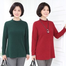 엄마옷 모슬린 이중 러플 티셔츠 TP009305마담 미시옷 50대 중년여성의류 60대 엄마옷 빅사이즈 할머니옷 여성옷