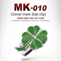 골프 스윙 연습기 트레이너 실내용 PGM 공 마크 모자 클립 금속 마그네틱 합금 버디 타이거 캡 장갑 디자인 마커 남녀공용 MK010, 4.Clover