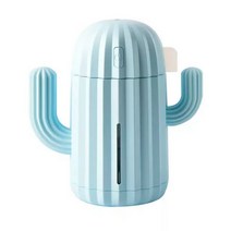 USB 초음파 타이밍 선인장 가습기 340ML 아로마 테라피 에센셜 오일 디퓨저 미스트 메이커 LED 조명 미니 포거, USB blue_CHINA